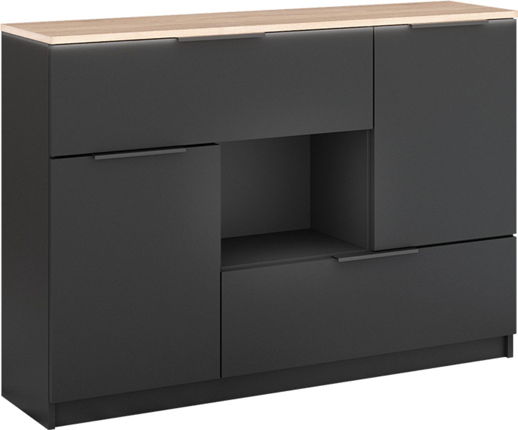 Kredenc Vicco Betti Anthracite/Sonoma 120 x 83.6 cm 2x Obrázek produktu 