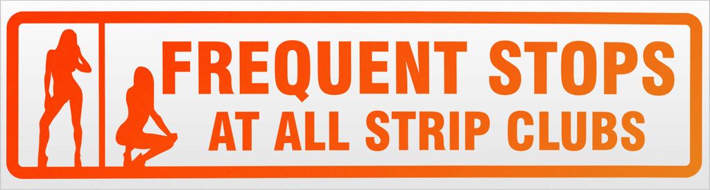 Kiwistar Frequent Stops Girls Club Magnetschild Schild magnetisch - 45cm Neonorange - Magnetfolie für Auto PKW Kfz