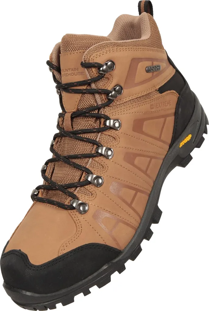Bottes de marche cuir IsoGrip Hurricane Extreme robustes marron T41