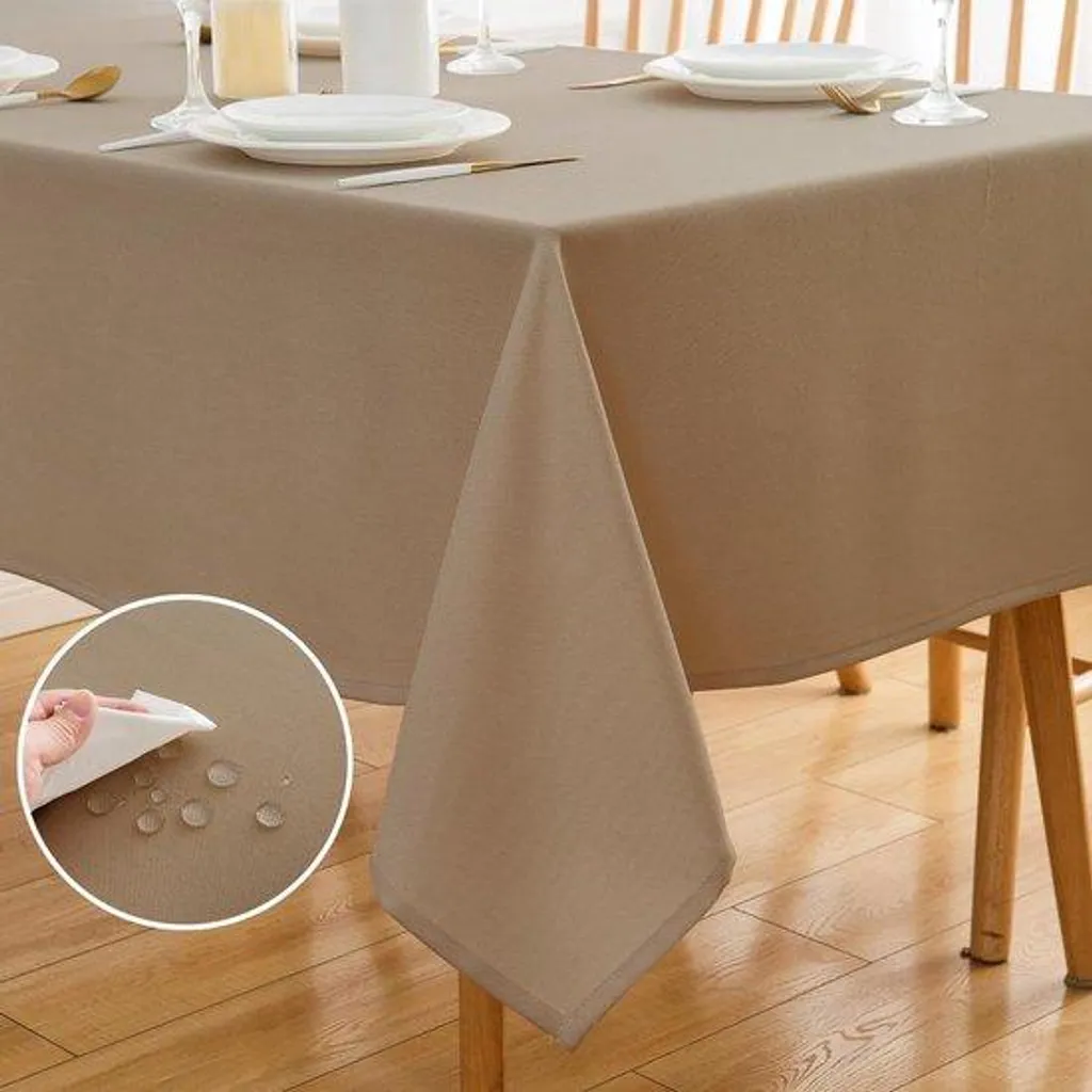 Nappe de réception extérieure hydrofuge beige pour jardin et salon