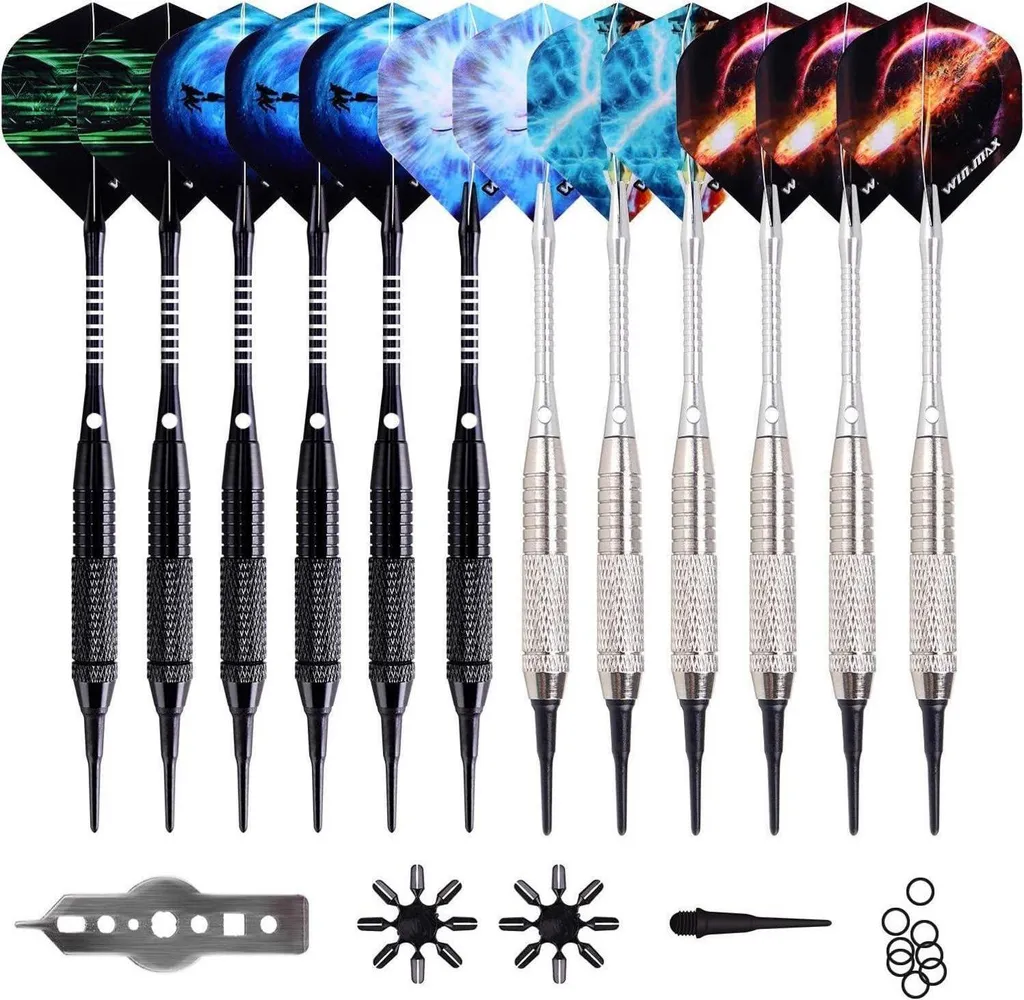 Fléchettes pour cible électronique 18g Softdarts avec pointes en nylon