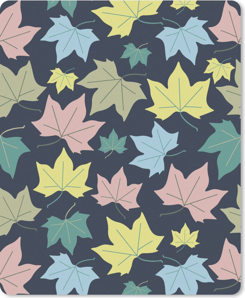 MuchoWow Mauspad Mousepad Muster - Herbst - Blätter 19x23 cm - Mousepads - Maus Mat - Pad - Mausunterlage - Mauspads - Spielen