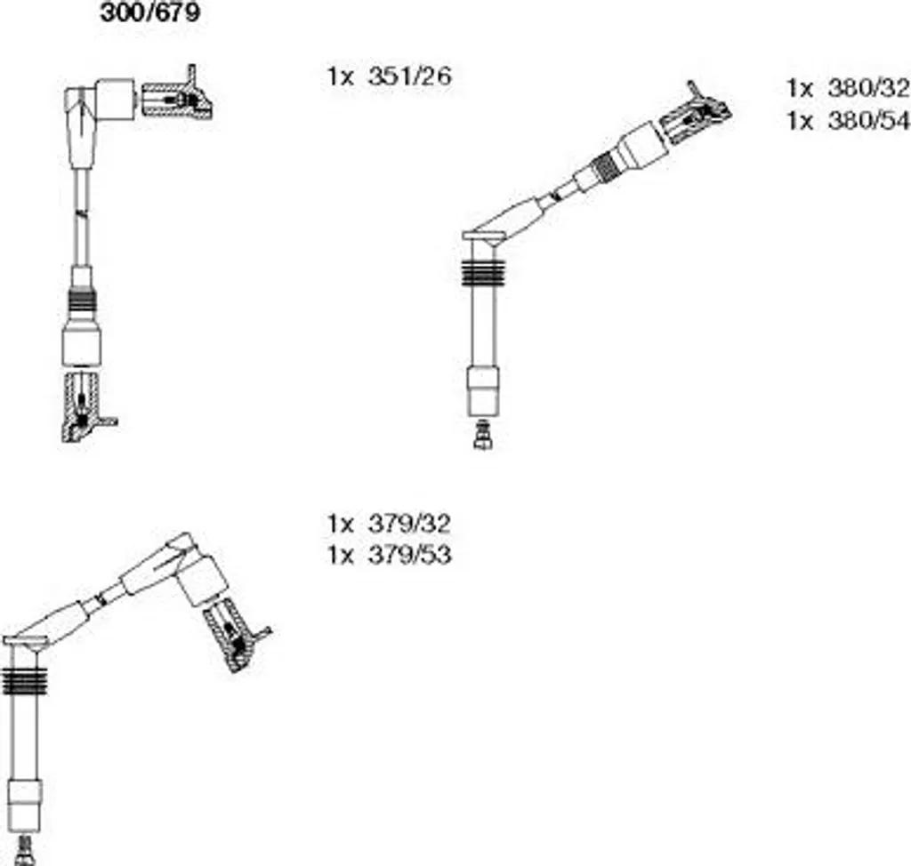Kit Cavi Candela BREMI 300/679 per Opel Vectra A/B | OE 90510854