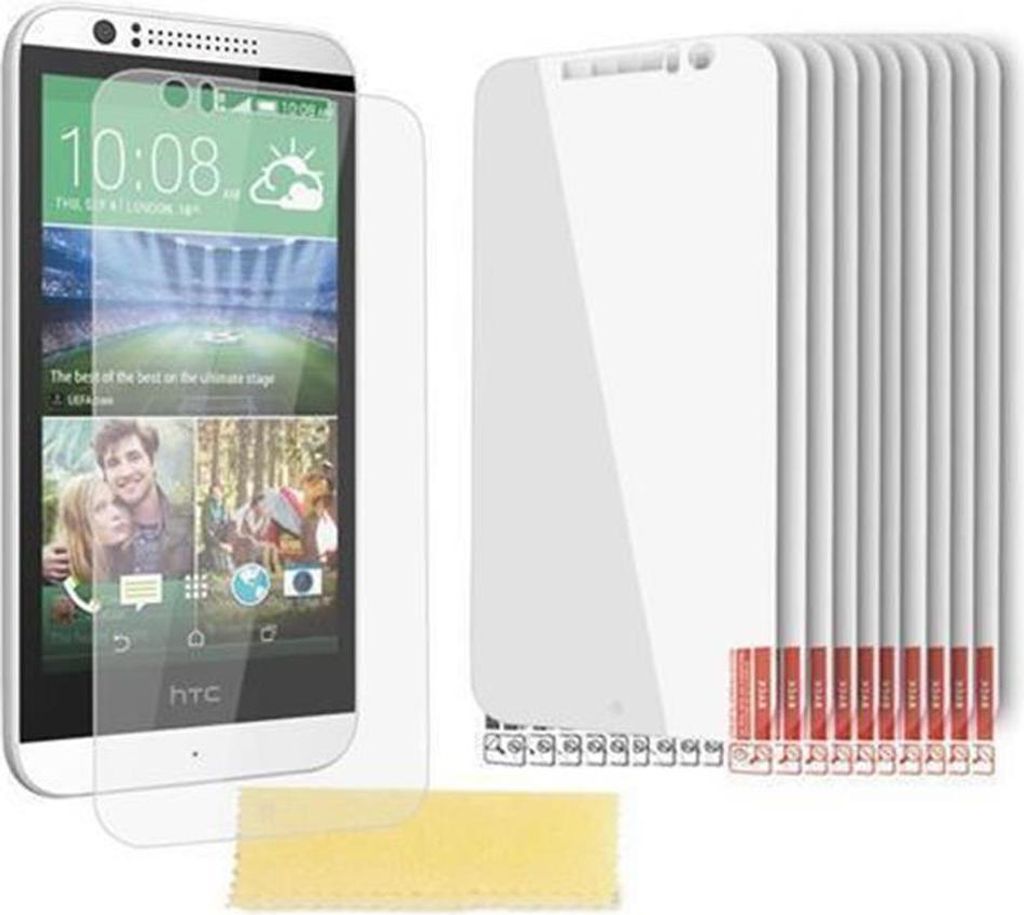 Cadorabo 10x Schutzfolie für HTC DESIRE 610 Display-Schutzfolien in Weiß hochtransparent