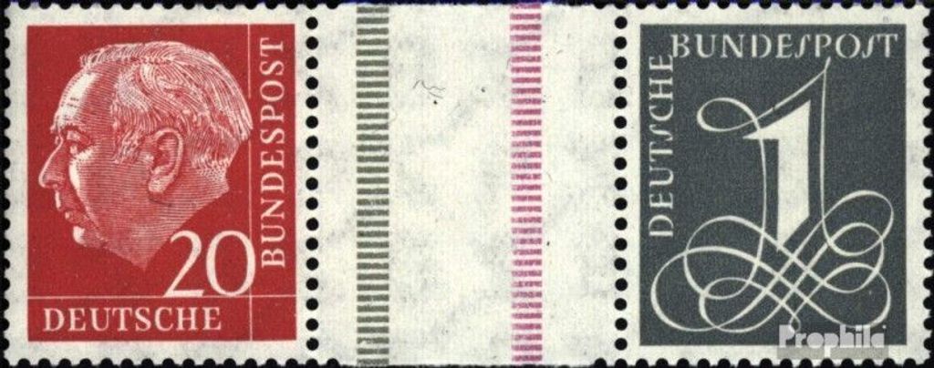 Briefmarken BRD (BR.Deutschland) 1958 Mi WZ16aI X postfrisch