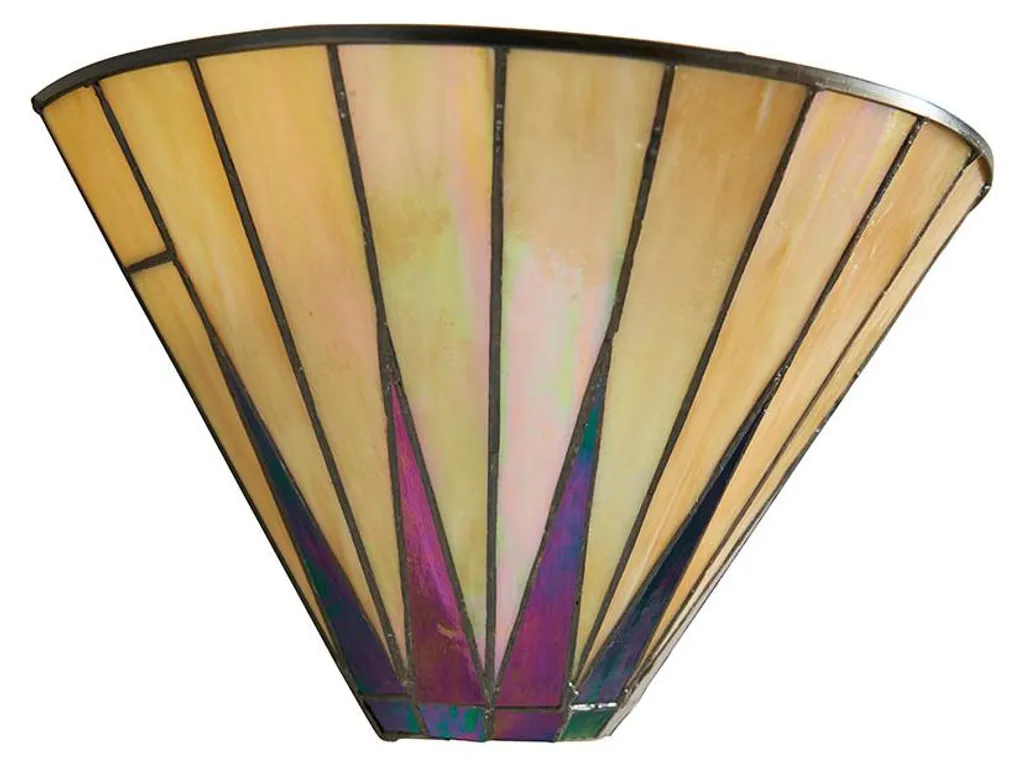 Luminaire Mural Style Tiffany en Verre Multicolore Dark Star E14 15W