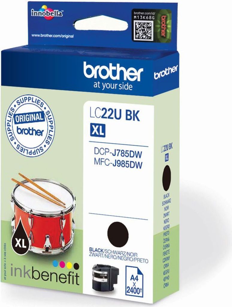 Brother LC22UBK - XL - Schwarz - original - Tintenpatrone - Produktbild 