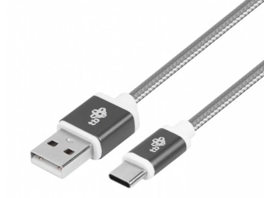 Cavo USB-C Anti-Groviglio 1.5m | TB Cable Gray Tape da Viaggio