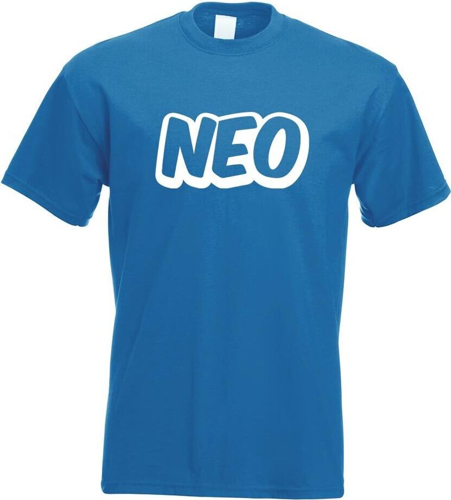 Kiwistar - T-Shirt - royal - Neo Vorname Jungen Motiv Bedruckt Funshirt Design Print - mit Motiv Bedruckt - Funshirt Design - Sport - Freizeit - He...