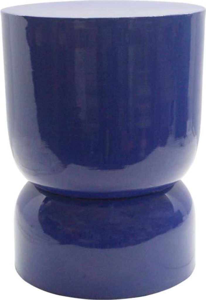 Drawer - Runde Metall-Beistelltisch Ø32,5 cm - Indigo