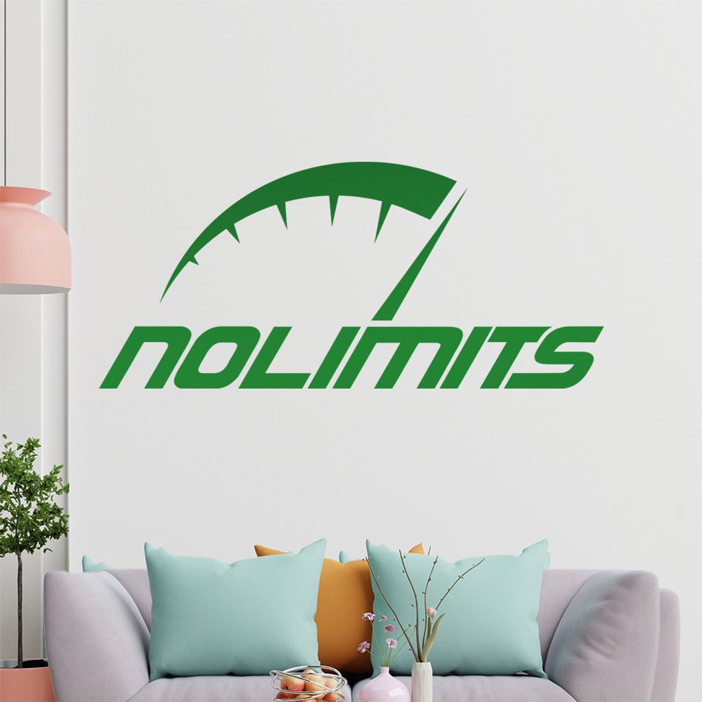 KIWISTAR No Limits - Keine Grenzen Speed Tuning Wandtattoo in 6 Größen - Wandaufkleber Wall Sticker - Dekoration, Küche, Wohnzimmer, Schlafzimme...