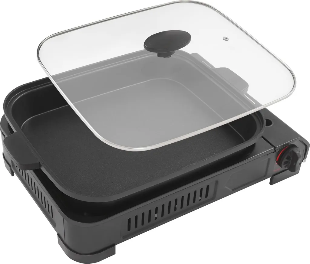 Réchaud à gaz portable Camp-X1 avec poêle à griller et valise