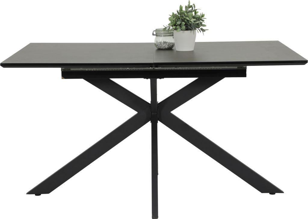 Vierfußtisch/Esstisch Fenja-Platte mit Glasauflage Produktbild 3