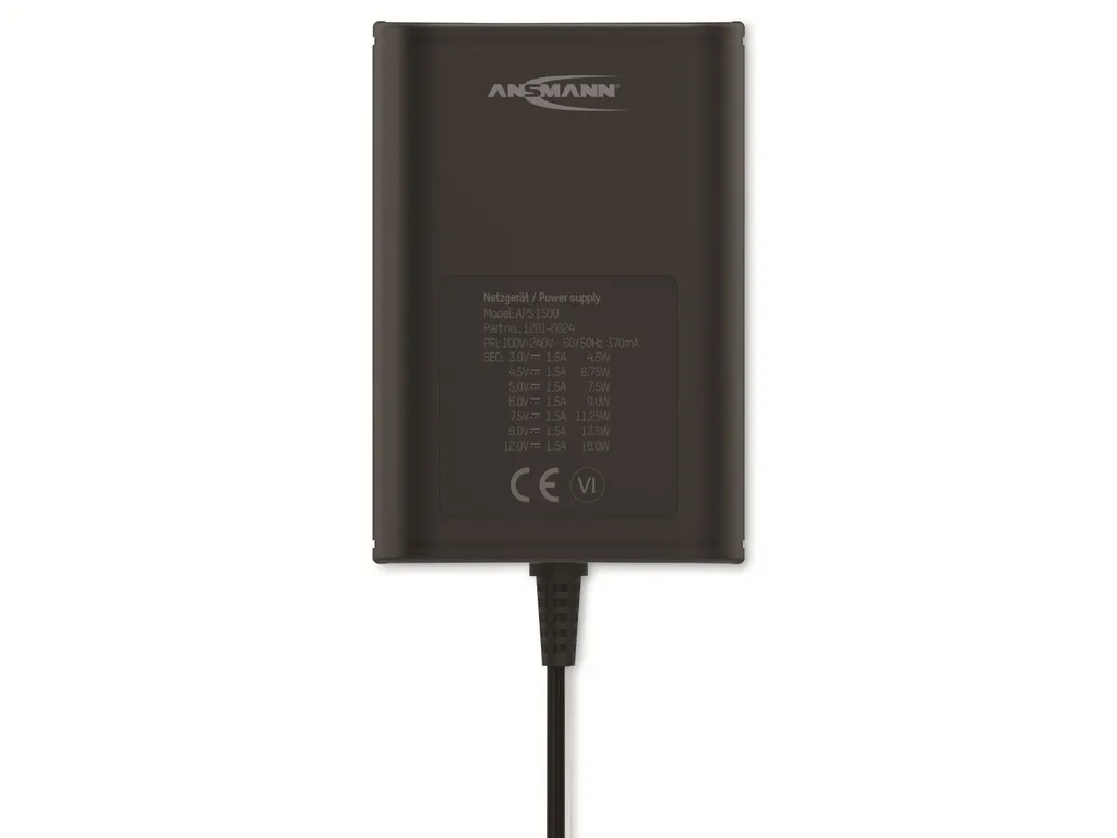 Ansmann APS 1500 Alimentation stabilisée 3V à 12V DC Haute Qualité - 15