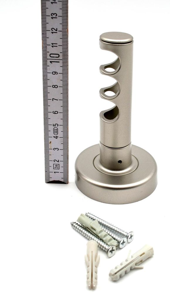 1 Kunststoff-Innenlauf-Träger 3-Lauf System Creativ edelstahlfarben 11 cm für Stil Ø 16 mm