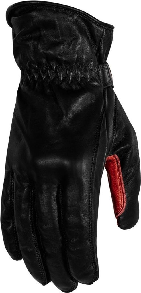 Rusty Stitches Johnny Motorrad Handschuhe, schwarz/rot, S