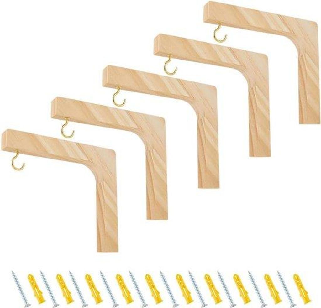 Hänge für Pflanzen - Hänge für Zimmerpflanzen - Hänge für Pflanzen - Hänge für Zimmerpflanzen - Holz - 2 x Schrauben und 2 x Ankerplatten -...