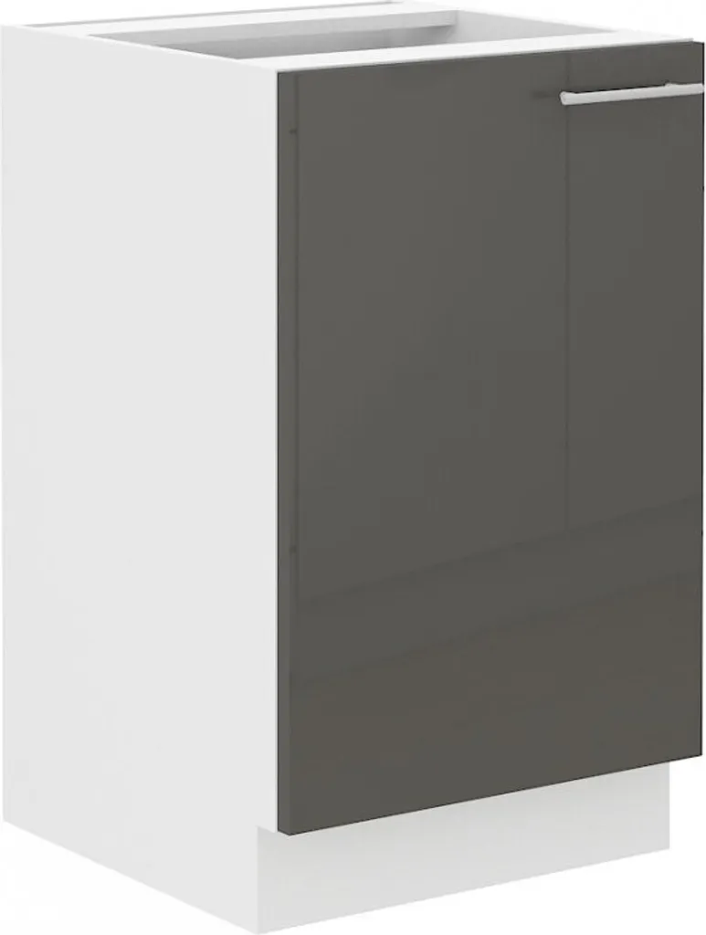 Armadietto inferiore per lavello LAJLA - larghezza 50 cm, grigio / bianco
