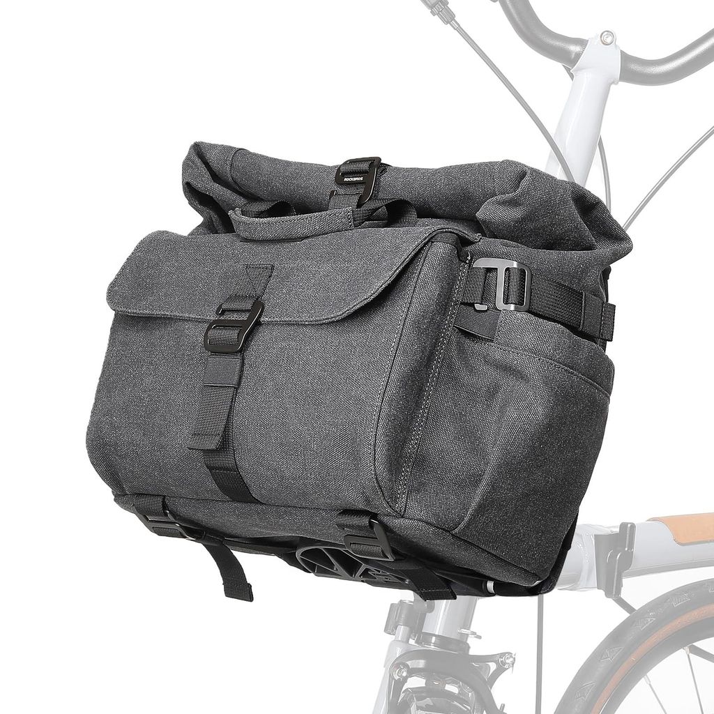 ROCKBROS Fahrradlenkertasche für Brompton Multifunktionale Lenkertasche Schwarz
