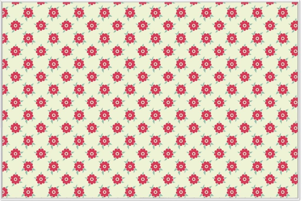 Wallario Wandbild Muster mit Blüten und Blättern, Größe: 61 Produktbild 