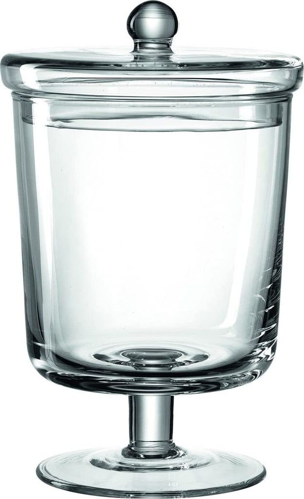 Glasdose - Glasdeckel - 1600 ml - mit Fuß