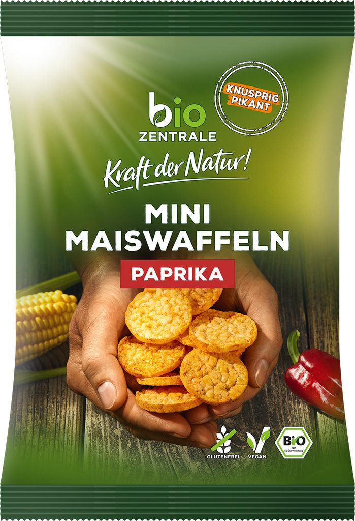 Mini-gaufrettes de maïsau paprika, croustillantes et Image du produit 
