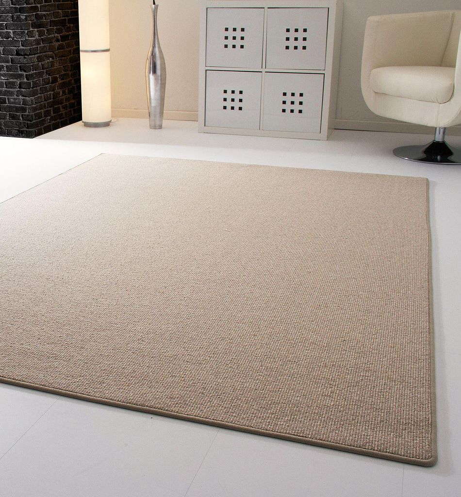 Designer Teppich Modern Berber Wellington in Hellgrau Größe: 140x200 cm