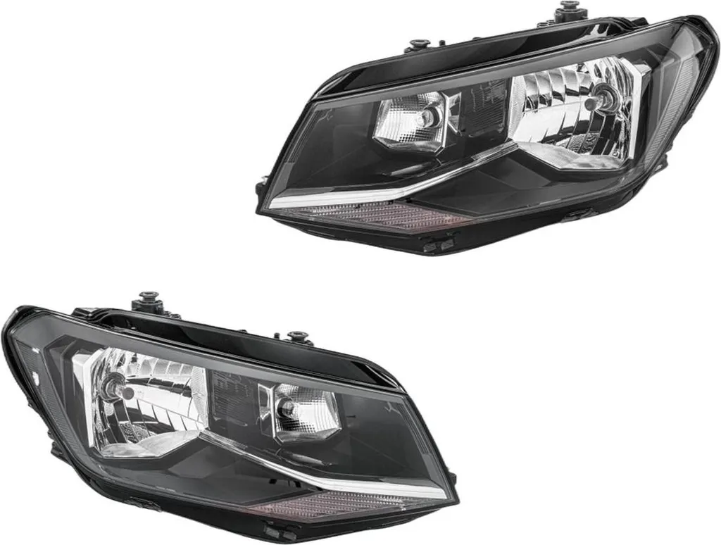 Kit phares HELLA FF Halogène pour VW Caddy : Technologie 12V H4 et H21W