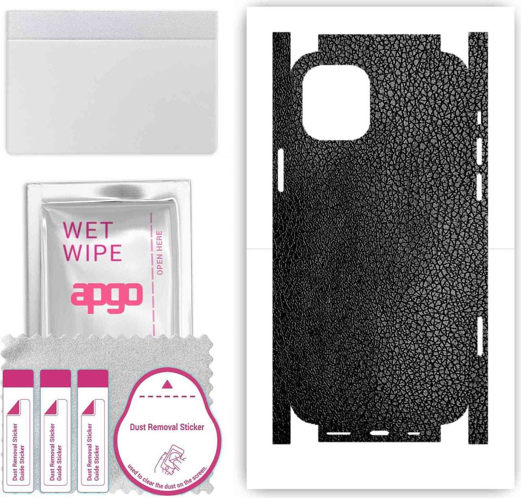 apgo Rückseite + Seiten Schutzfolie, Skin, kompatibel mit Apple iPhone 12, Hinten Displayschutzfolie aus Vinylfolie, kratzfest, einfache Montage -...