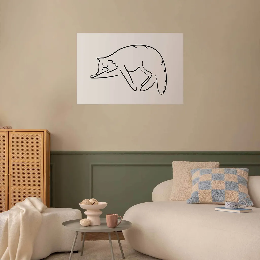 Poster Cat Dreams 90x60 cm senza cornice con margine - 2