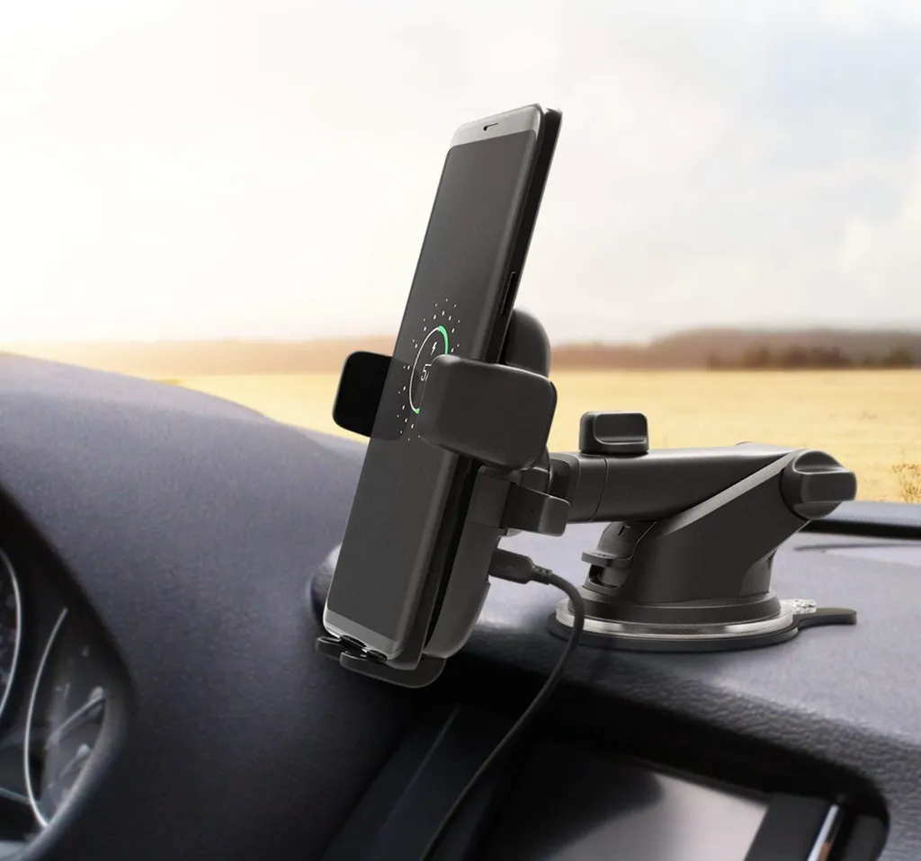 Support voiture ventouse avec chargeur sans fil induction rapide tableau - 2