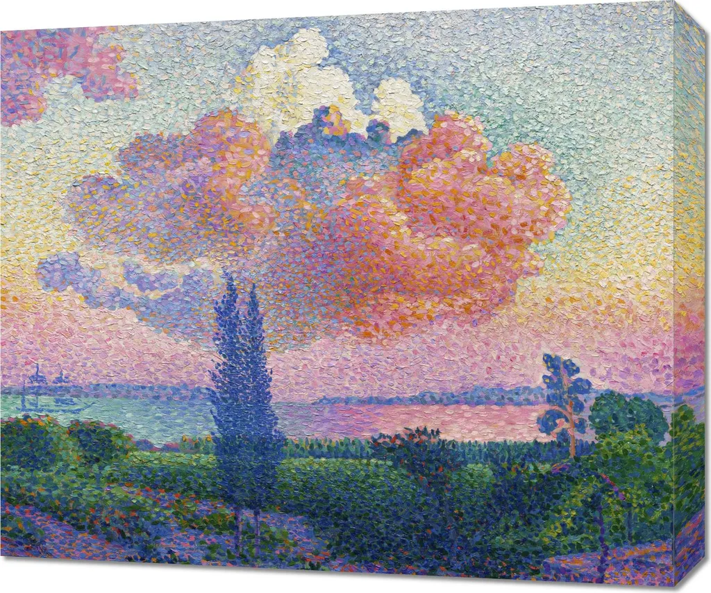 Quadro Vintage Henri-Edmond Cross The Pink Cloud 60x50 - Decor Salotto