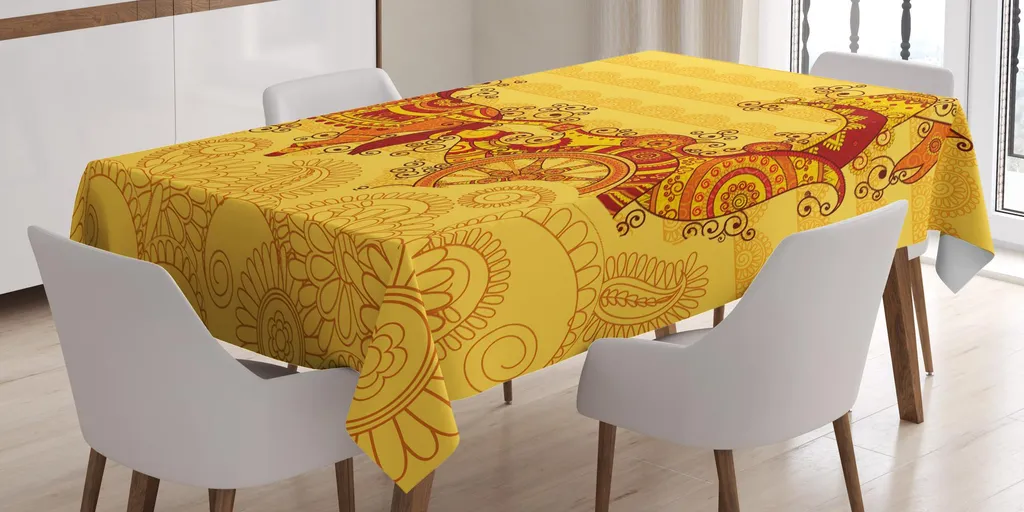 Tovaglia Design Zen ABAKUHAUS 140x170 cm Arancio Rubino Antimacchia