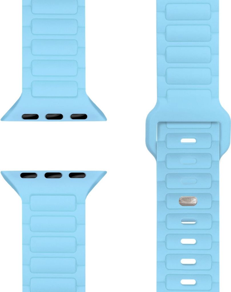 Pulse 3D Textur Armband für Apple Watch Ultra/SE/10/9/8/7/6/5/4/3/2/1, Silikon Sportarmband, 42/44/45/46/49mm - Ozeanblau