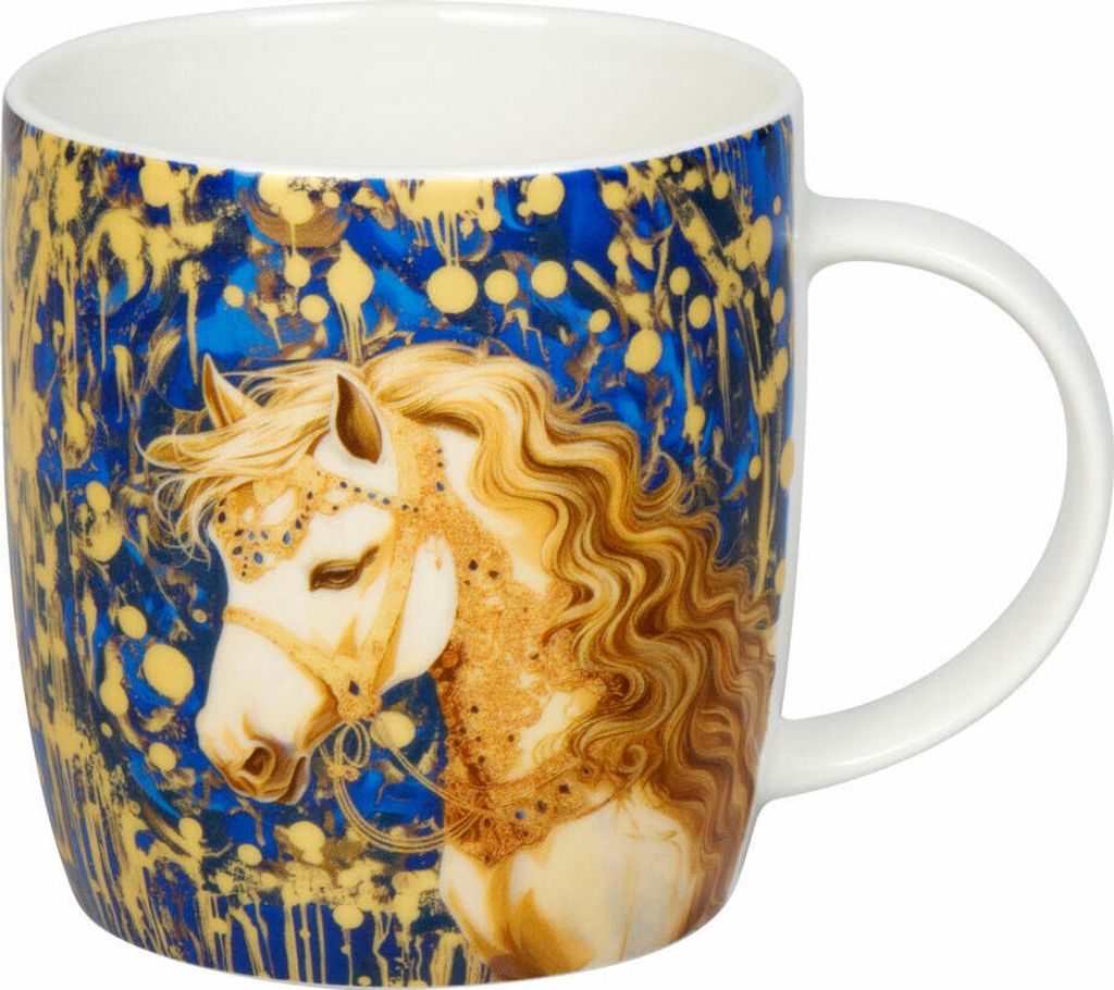 Könitz Becher Arty Animals - Klimts Horse, New Bone China, Bunt, 400 ml, 11 7 275 2917