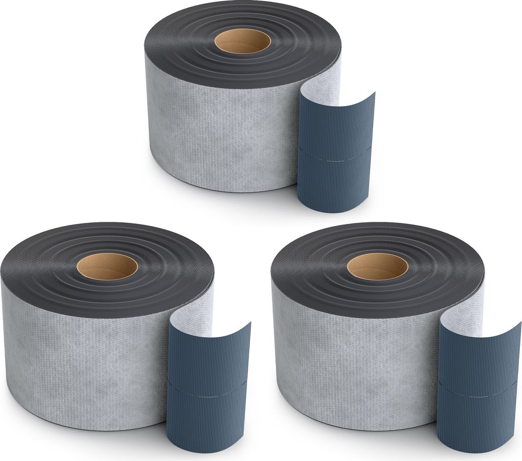 Isolbau Butylband - 60m - Selbstklebendes Butyl-Klebeband - Elastisches Butyl-Dichtband, Wasserdichte Abdichtungsband, Reparaturband für viele Anw...