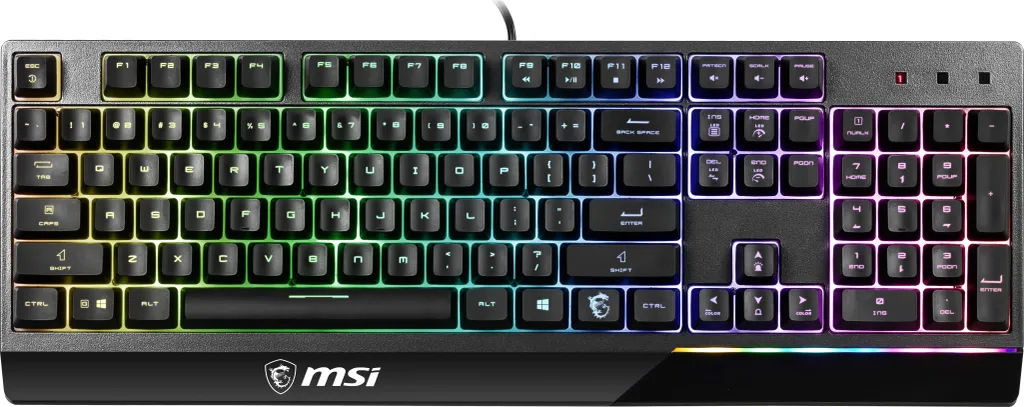 MSI Vigor GK30 Clavier Gaming USB QWERTY Noir pour Joueur PC