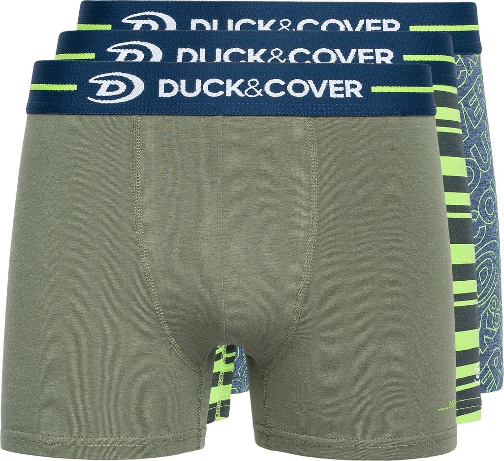 Duck and Cover - "Amero" Boxershorts für Herren (3er-Pack) BG234 (S) (Grün/Blau/Grau)