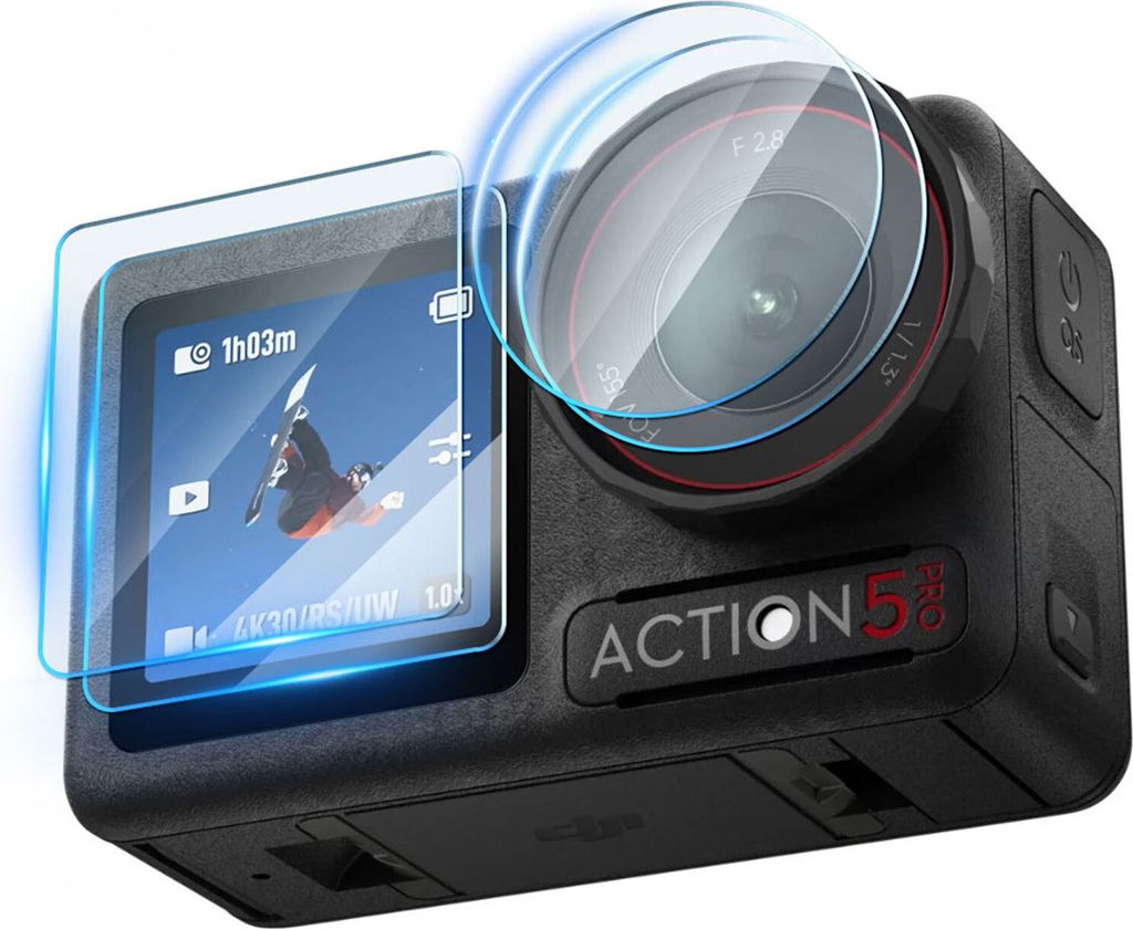 INF STARTRC Displayschutz aus gehärtetem Glas für DJI Action 5 Pro