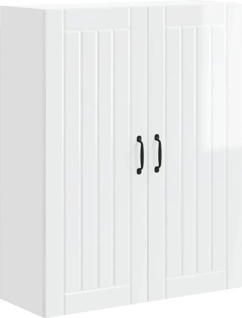 Pensile Cucina Bianco Lucido 80x31x100 cm vidaXL | Mobile Moderno