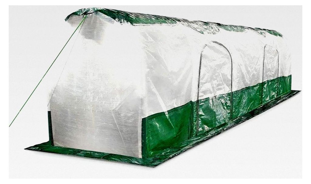 BioGreen Foliengewächshaus für Tomaten 300 cm, winterfestes Treibhaus aus UV-beständiger PE-Folie, Schattierfolie im Dach, Frost- und Hitzeschut...