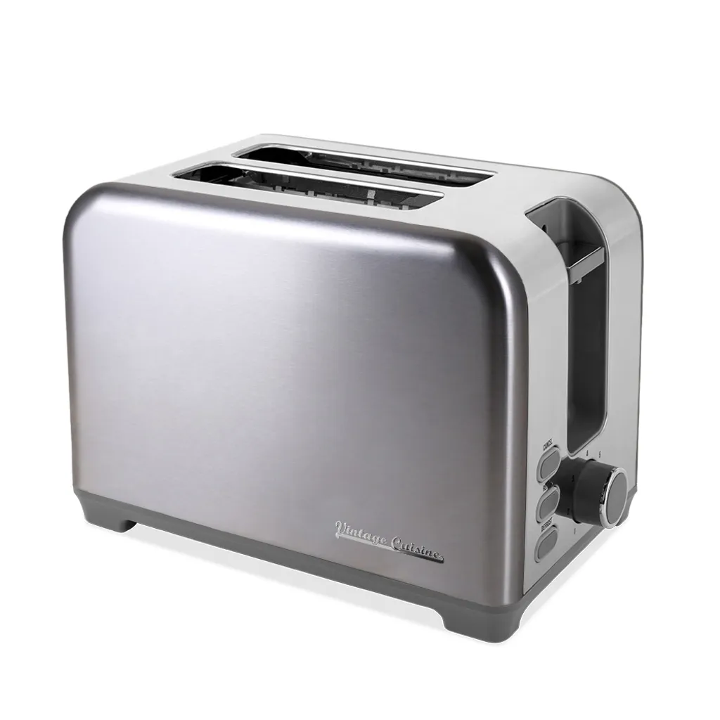 Toaster Vintage Cuisine Silver Retro Chrome - Design Iconico 930W