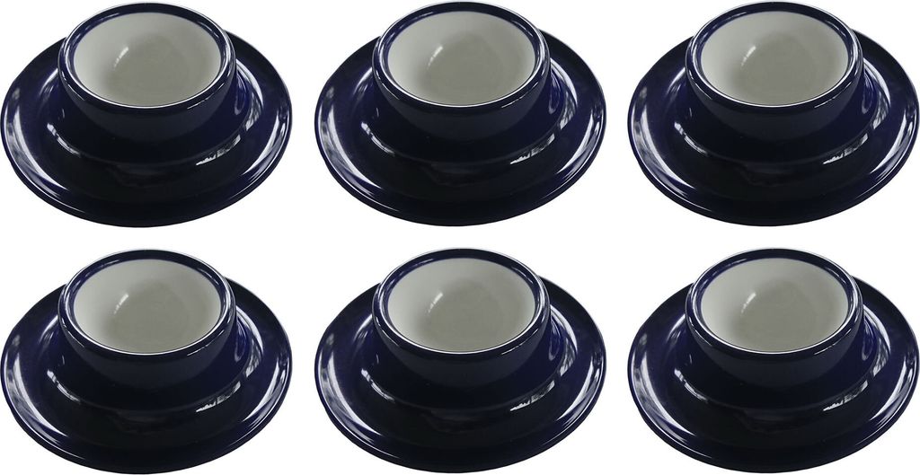 Eierbecher navy blau Melamin 6er Set
