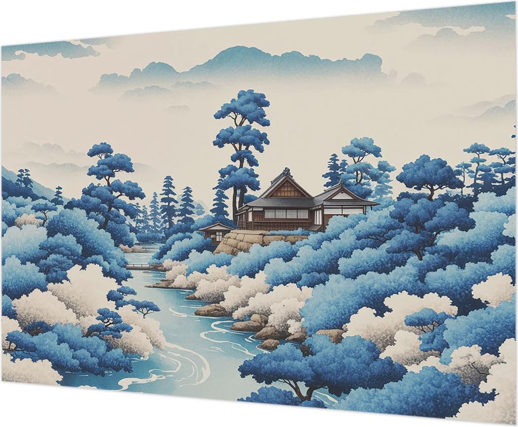 Wandtapete - Dekorative Tapete für Wohnzimmer - Tapetenfolie für Wanddekoration - 208x146 cm - Friedliche Natur