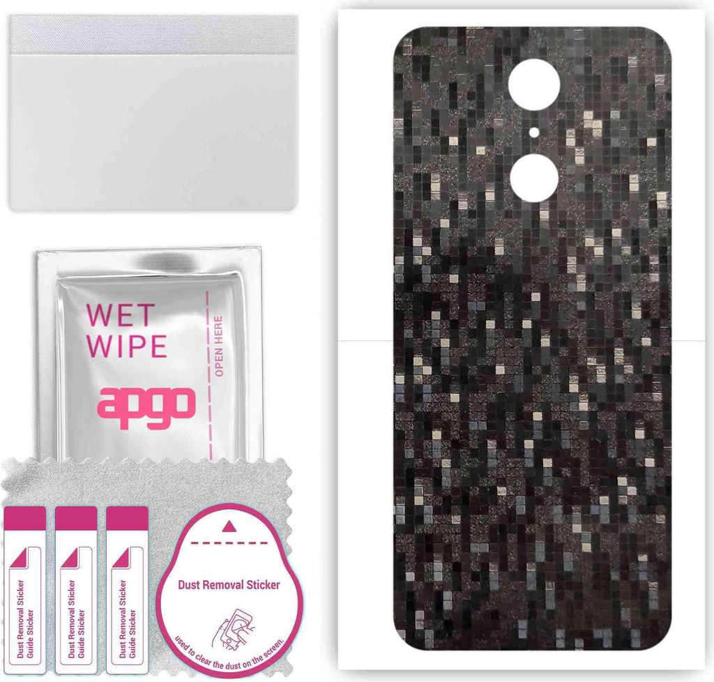apgo Rückseite Schutzfolie, Skin, kompatibel mit Cubot Nova, Hinten Displayschutzfolie aus Vinylfolie, kratzfest, einfache Montage - Carbon Black ...