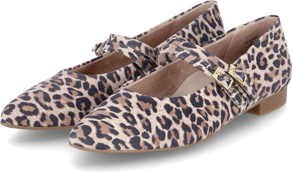 Paul Green Damen Spangenballerinas Beige Rauleder Produktbild 