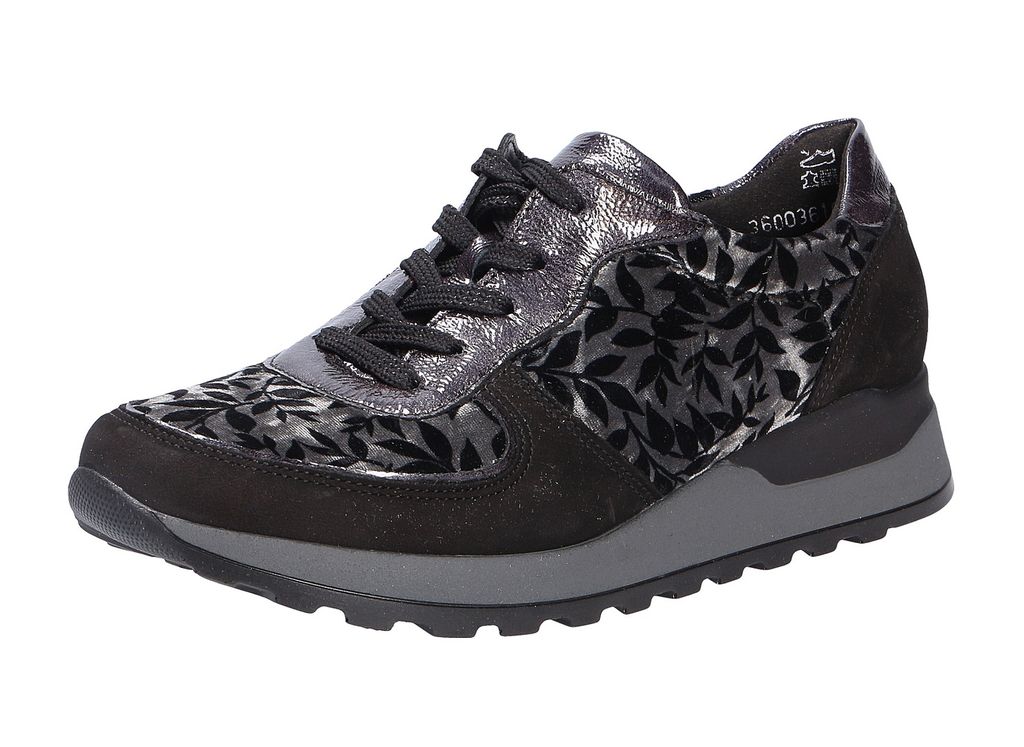WALDLÄUFER Damen Schnürschuhe sportlich schwarz Gr. 41/2
