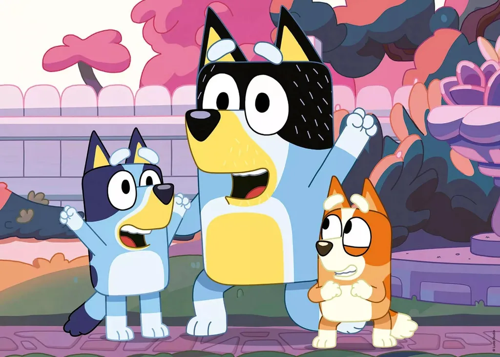 Mallette puzzle enfant Bluey avec deux puzzles de 20 pièces