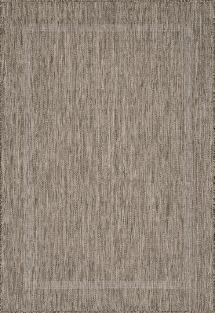 Grand Tapis de Salon et Terrasse 200x290cm Brun Relax Tranqua Design