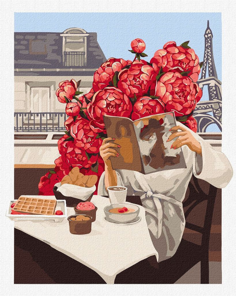 Peinture par numéros avec cadre Images à peindre - Blooming Image du produit 